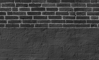 ai generiert ein schwarz und Weiß Foto von ein Backstein Mauer