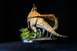 Parasaurolophus Dinosaurier im das dunkel foto