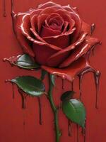 ai generiert kostenlos feiern Liebe glücklich Valentinstag Tag mit atemberaubend Rose Blumen, generativ ai foto