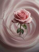 ai generiert kostenlos feiern Liebe glücklich Valentinstag Tag mit atemberaubend Rose Blumen, generativ ai foto