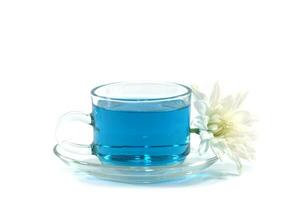 Blau Tee von Schmetterling Erbse Blume foto