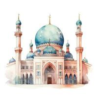 ai generiert Aquarell Moschee isoliert foto