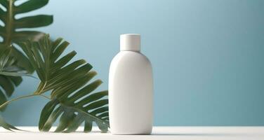 ai generiert Flasche, Lotion, Creme, Pflege, foto