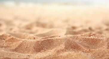 ai generiert Sand und Sand Strand Hintergrund foto