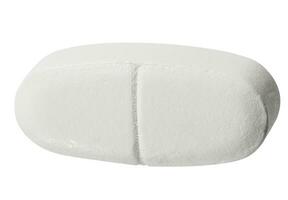 Weiß Oval Tablette auf isoliert Hintergrund foto