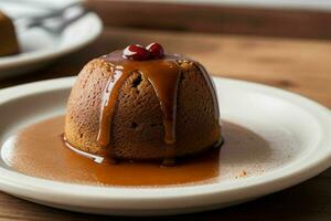 ai generiert Toffee Pudding. Profi Foto