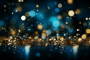 ai generiert Weihnachten Magie ein Hintergrund beleuchtet durch strahlend Blau Sterne hervorrufen Urlaub Verzauberung ai generiert foto