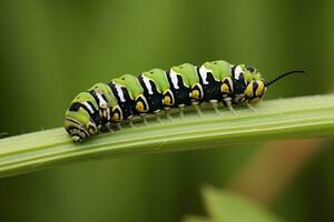 ai generiert Raupe Schwalbenschwanz Schmetterling. generiert ai. foto