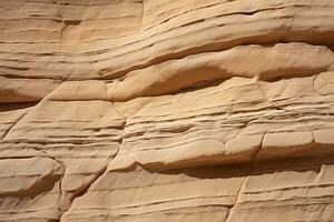 ai generiert robust Wüste Sandstein Textur mit robust Rillen. Textur, Hintergrund, Muster foto