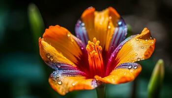 ai generiert beschwingt farbig Blumen blühen im ein Wiese, präsentieren Natur Schönheit generiert durch ai foto