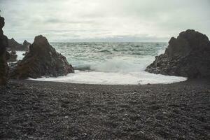 Bild von Strand djupalonssandur auf Island. foto