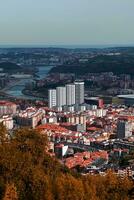 Antenne Aussicht von bilbao Stadt, baskisch Land, Spanien. Reise Ziel foto