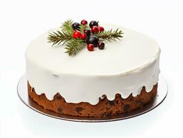 ai generiert Weihnachten und Neu Jahr Kuchen foto