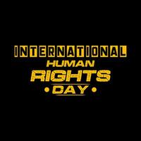 International Mensch Rechte Tag Veranstaltung t Hemd Design zum Kleidung. Rechnung von Rechte Tag. foto