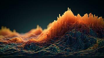 ai generiert generativ ai, Lager Markt Diagramm Linien, finanziell Graph auf Technologie abstrakt Hintergrund vertreten finanziell Krise, finanziell Kernschmelze. Technologie Konzept, Handel Markt Konzept. foto