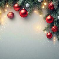 ai generiert Weihnachten Ferien oder Neu Jahr Banner Hintergrund foto