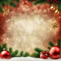ai generiert Weihnachten Ferien oder Neu Jahr Banner Hintergrund foto