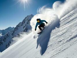 ai generiert Carving das alpin Pisten mit Stil. ai generiert. foto