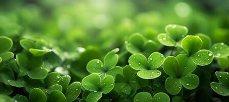 ai generiert beschwingt St Patrick's Tag Feier Hintergrund Hintergrund mit ein charmant Grün Farbe Palette foto