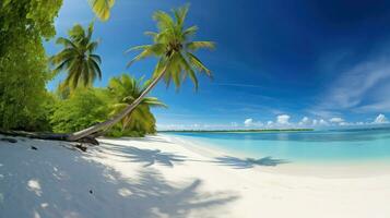 ai generiert Paradies Koralle Insel Atoll foto