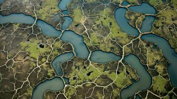 ai generiert Erhaltung Torf Sumpf Landschaft foto