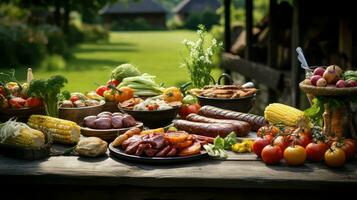 ai generiert Steak gegrillt Grill Essen foto