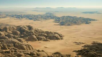 ai generiert Kakteen Felsen Wüste Landschaft foto