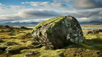 ai generiert Flora Moos Tundra Landschaft foto