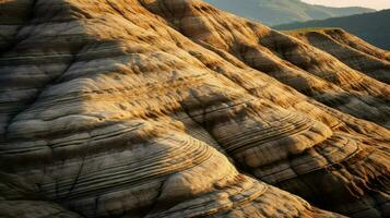 ai generiert Natur Drumlin Hügel Landschaft foto