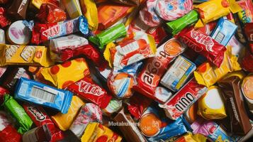 ai generiert Gummi ungesund Süßigkeiten Essen foto