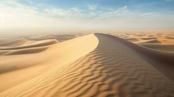 ai generiert Dünen Sand Wüste Landschaft foto