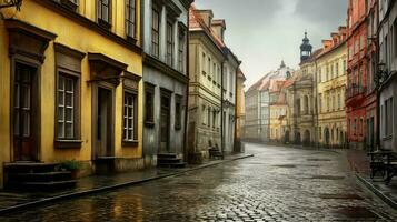 ai generiert Stadt historisch Viertel städtisch foto