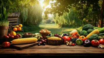 ai generiert Holzkohle Holz Grill Essen foto