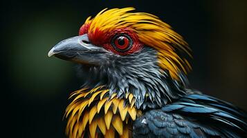 ai generiert golden Fasan fliegend Vogel Natur Tier Tierwelt foto