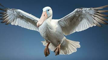 ai generiert Albatros Weiß Vogel Vogel fliegend auf Ozean foto