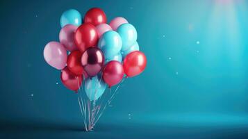 ai generiert bunt Luftballons Hintergrund beim Feier, ai foto