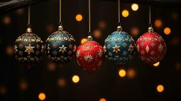 ai generiert Weihnachten Ornamente Dekoration foto