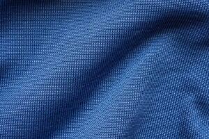 Blau Sport Kleidung Stoff Fußball Hemd Jersey Textur foto