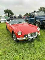 Malpas im Cheshire im das Vereinigtes Königreich auf 14 Juli 2023. ein Aussicht von ein klassisch Auto . foto