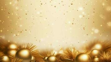 ai generiert Neu Jahr golden Luxus Hintergrund foto