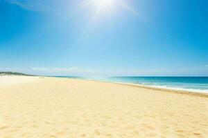 ai generiert Himmel und Sand von das Strand. Profi Foto