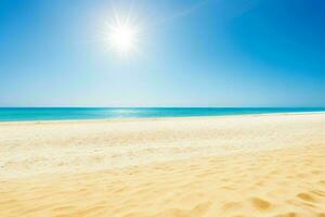 ai generiert Himmel und Sand von das Strand. Profi Foto