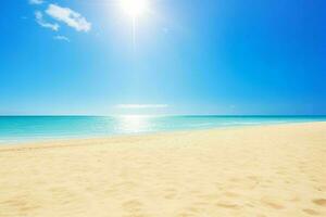 ai generiert Himmel und Sand von das Strand. Profi Foto