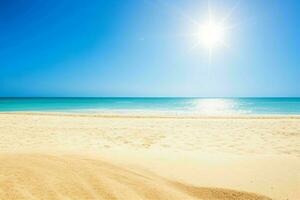 ai generiert Himmel und Sand von das Strand. Profi Foto