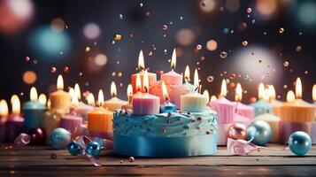 ai generiert glücklich Geburtstag Hintergrund foto