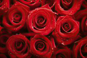ai generiert rot Rose Hintergrund zum Valentinstag Tag. ai generiert foto