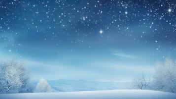 ai generiert Winter ist ein Magie Jahreszeit. schön fotorealistisch Hintergrund mit Kopieren Raum zum Text foto