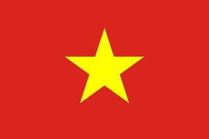 das offiziell Strom Flagge von sozialistisch Republik von Vietnam. Zustand Flagge von Vietnam. Illustration. foto