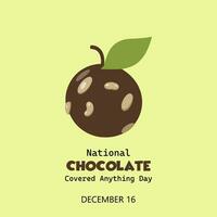 National Schokolade bedeckt etwas Tag ist gefeiert auf Dezember 16 .. jeder Jahr. es ist ein Tag wo wir können hingeben im ein Vielfalt von Süss Leckereien Das sind beschichtet im Schokolade. foto