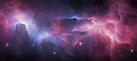ai generiert Galaxis Textur mit Sterne und schön Nebel im das Hintergrund, Rosa und grau. ai generiert foto
